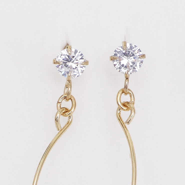 ピアス サージカルステンレス ウェーブスティック×淡水パールビーズ＆ジュエル | ピアス専門店HOMESLICEPRODUCTIONS | 詳細画像7 