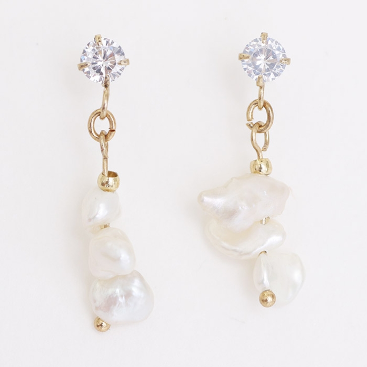 ピアス サージカルステンレス ジュエル＆淡水パール 1ペア レディース 両耳用 | ピアス専門店HOMESLICEPRODUCTIONS | 詳細画像6 