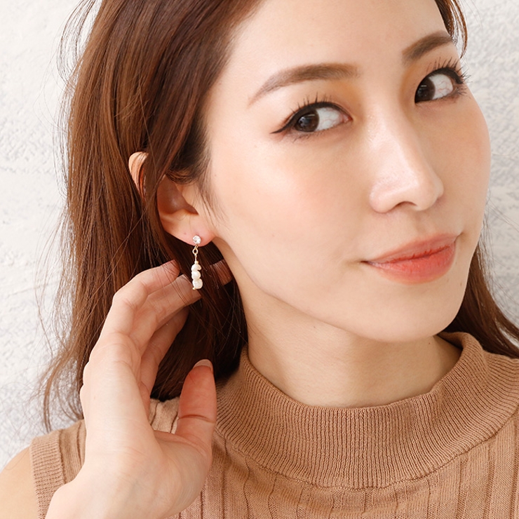 ピアス サージカルステンレス ジュエル＆淡水パール 1ペア レディース 両耳用 | ピアス専門店HOMESLICEPRODUCTIONS | 詳細画像8 