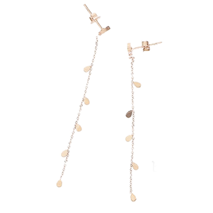ピンクゴールド | ピアス サージカルステンレス チェーン×ティアドロップ | ピアス専門店HOMESLICEPRODUCTIONS