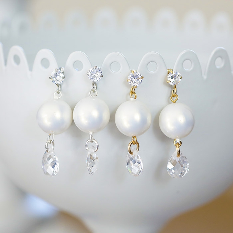 ピアス サージカルステンレス パール＆ティアドロップジュエル | ピアス専門店HOMESLICEPRODUCTIONS | 詳細画像10 