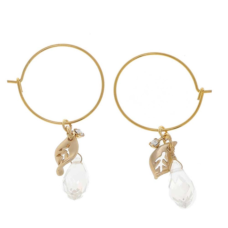 クリスタル | ピアス サージカルステンレス ジュエル＆リーフ | ピアス専門店HOMESLICEPRODUCTIONS