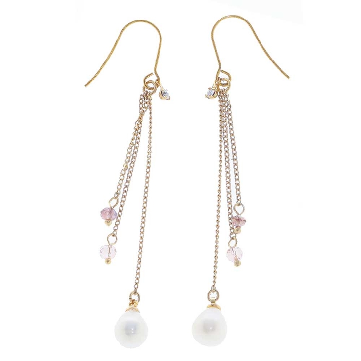 ピンク | ピアス サージカルステンレス 淡水パール&ビーズ | ピアス専門店HOMESLICEPRODUCTIONS