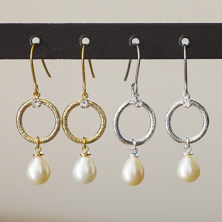 ピアス サージカルステンレス ラウンドフレーム&淡水パール | ピアス専門店HOMESLICEPRODUCTIONS | 詳細画像3 