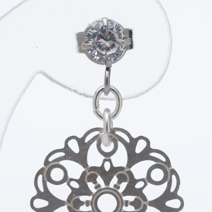 ピアス サージカルステンレス 透かしフラワー×ジュエルサークル | ピアス専門店HOMESLICEPRODUCTIONS | 詳細画像6 