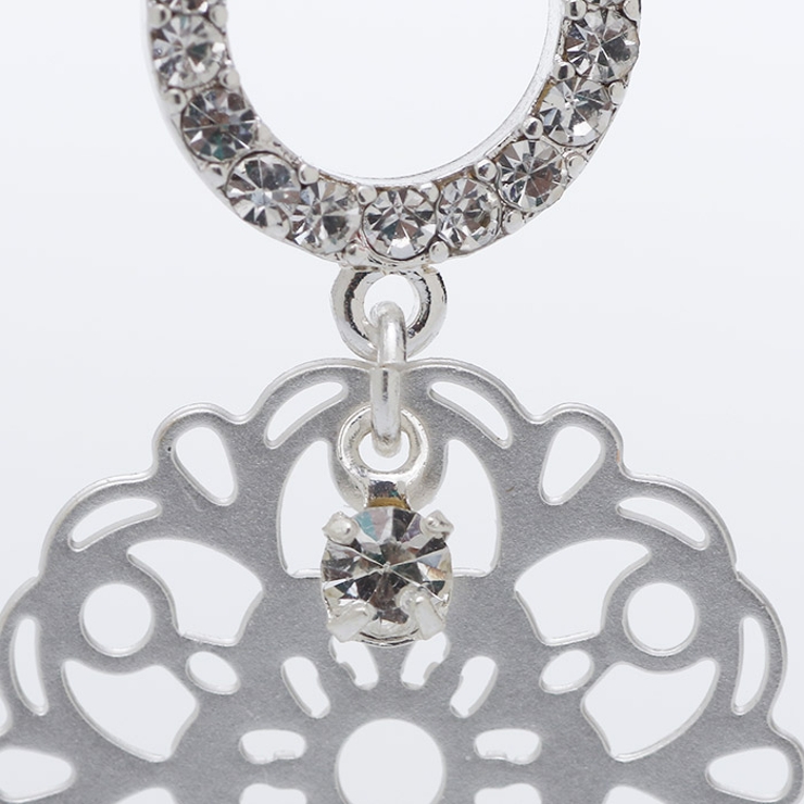 ピアス サージカルステンレス 透かしフラワー×ジュエルサークル | ピアス専門店HOMESLICEPRODUCTIONS | 詳細画像3 