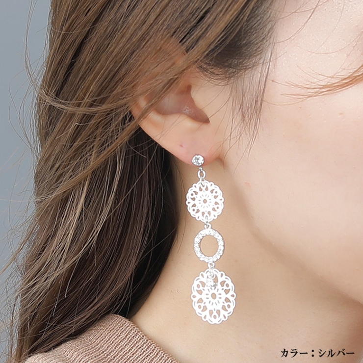 ピアス サージカルステンレス 透かしフラワー×ジュエルサークル | ピアス専門店HOMESLICEPRODUCTIONS | 詳細画像5 