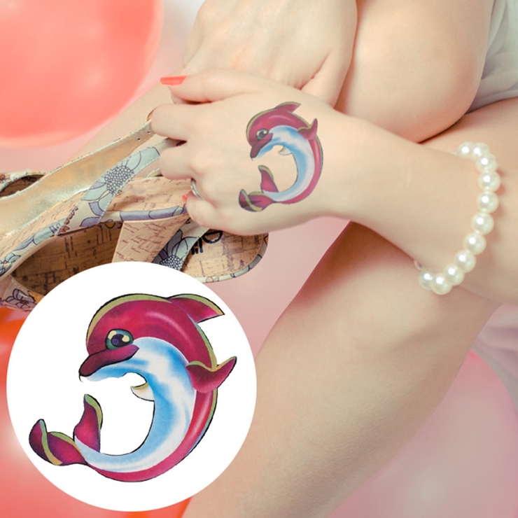 タトゥーシール ドルフィン【Halloween ハロウィン | ピアス専門店HOMESLICEPRODUCTIONS | 詳細画像1 