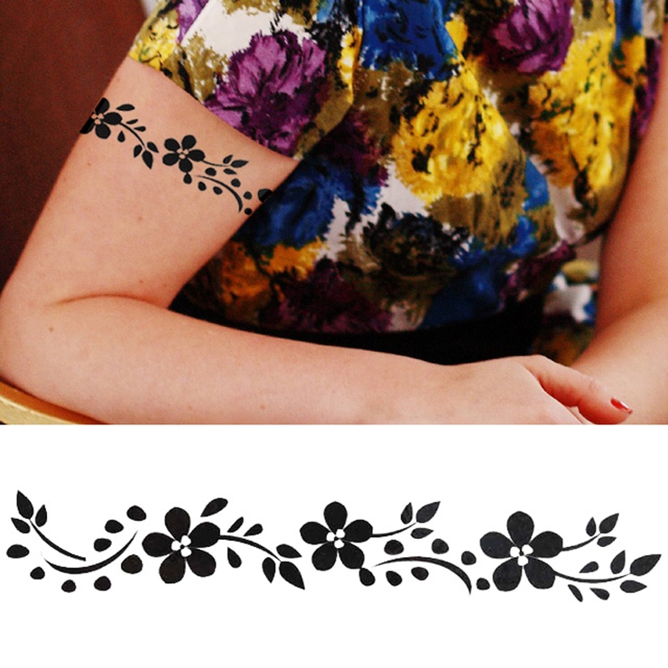 タトゥーシール ブラックフラワー | ピアス専門店HOMESLICEPRODUCTIONS | 詳細画像1 