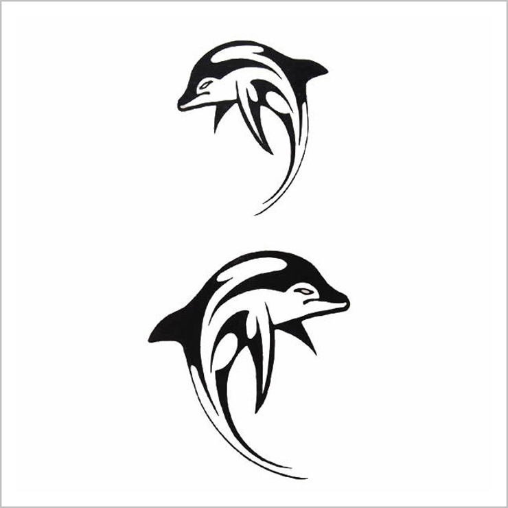 タトゥーシールブラックドルフィン 【Halloween ハロウィン | ピアス専門店HOMESLICEPRODUCTIONS | 詳細画像2 