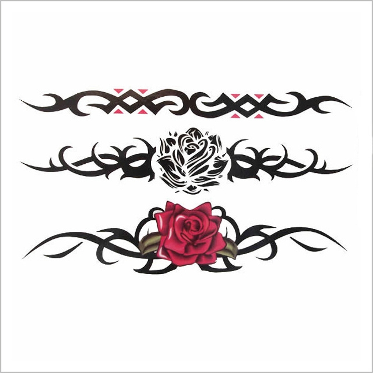 タトゥーシールトライバルローズ バラ薔薇ばら | ピアス専門店HOMESLICEPRODUCTIONS | 詳細画像2 