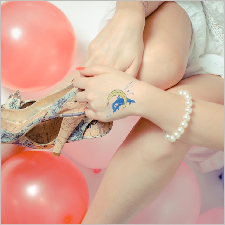 タトゥーシールカラードルフィン イルカ | ピアス専門店HOMESLICEPRODUCTIONS | 詳細画像3 