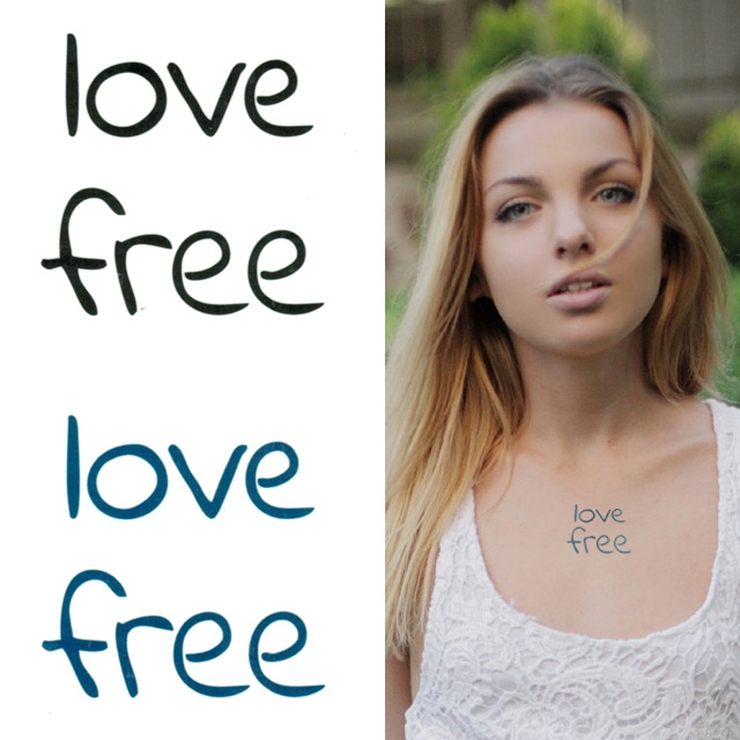 タトゥーシール 2枚セット lovefree【タトゥーシール | ピアス専門店HOMESLICEPRODUCTIONS | 詳細画像1 