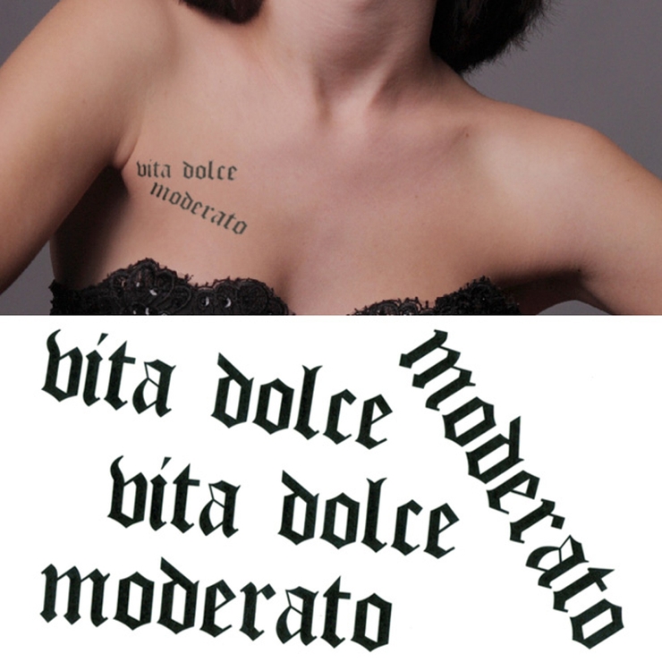 タトゥーシール 2枚セット bitadolcemoderato【タトゥーシール | ピアス専門店HOMESLICEPRODUCTIONS | 詳細画像1 