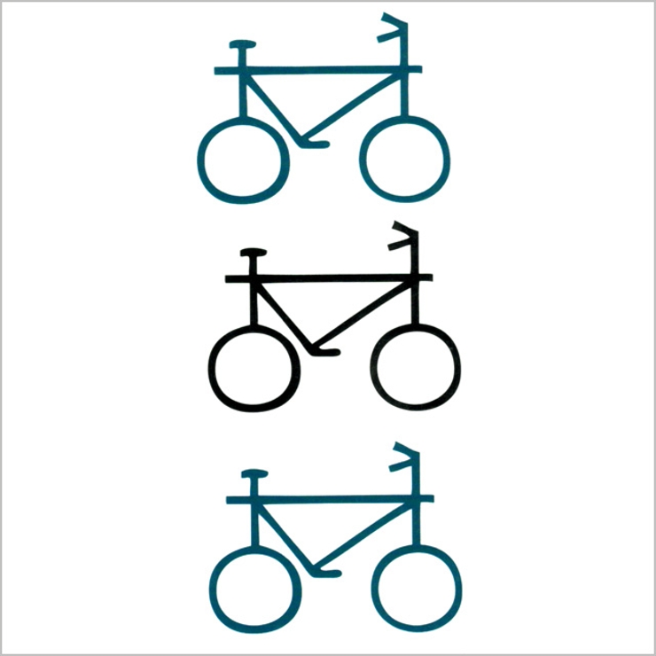 タトゥーシール 2枚セット ピクトグラム自転車【タトゥーシール | ピアス専門店HOMESLICEPRODUCTIONS | 詳細画像2 