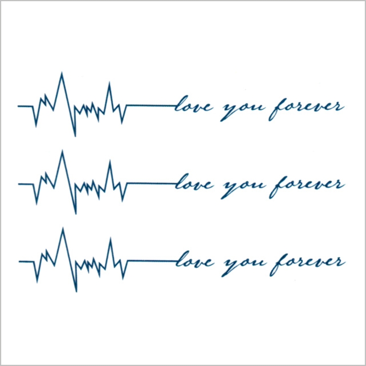 タトゥーシール 2枚セット 心電図 | ピアス専門店HOMESLICEPRODUCTIONS | 詳細画像2 