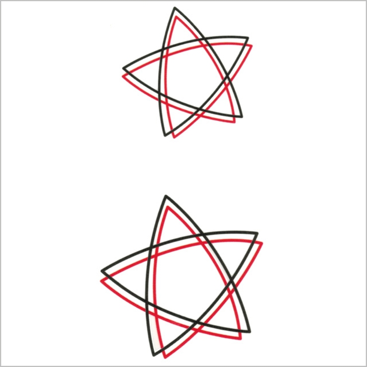 タトゥーシール 2枚セット ダブルスター星 | ピアス専門店HOMESLICEPRODUCTIONS | 詳細画像2 