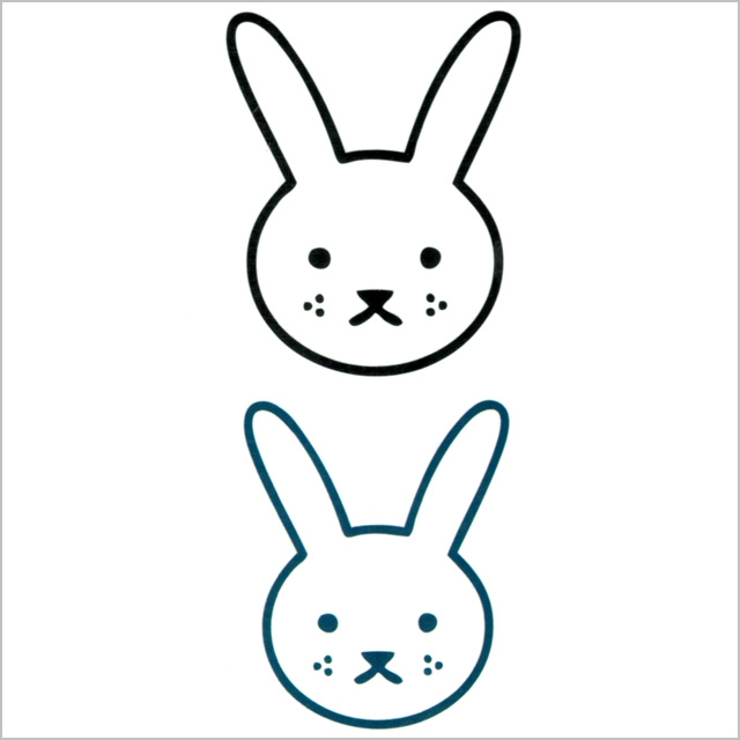 タトゥーシール 2枚セット うさぎラビット | ピアス専門店HOMESLICEPRODUCTIONS | 詳細画像2 