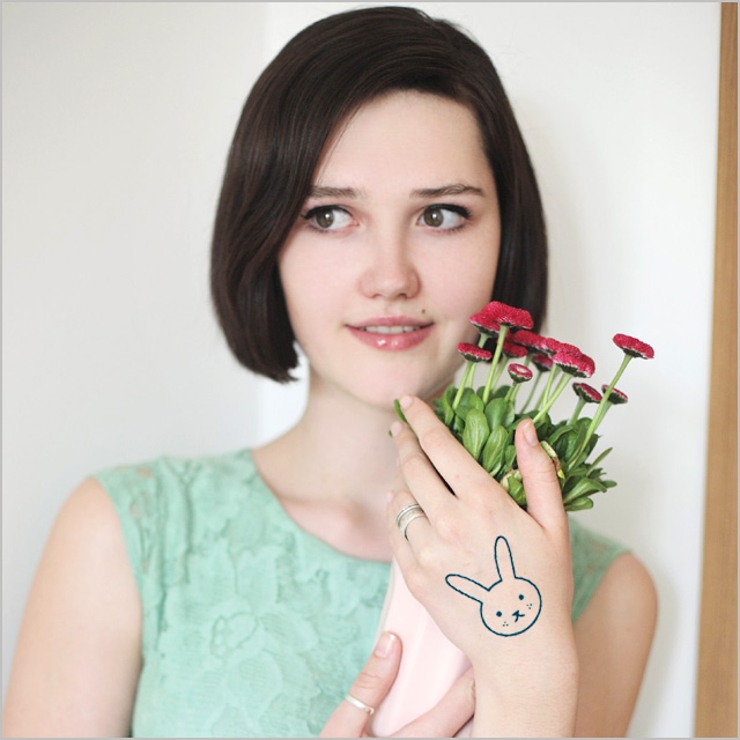 タトゥーシール 2枚セット うさぎラビット | ピアス専門店HOMESLICEPRODUCTIONS | 詳細画像3 