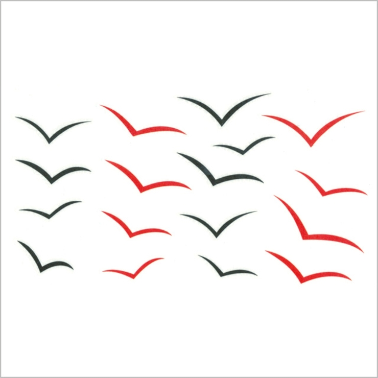 タトゥーシール 2枚セット カモメ鳥動物アニマル | ピアス専門店HOMESLICEPRODUCTIONS | 詳細画像2 