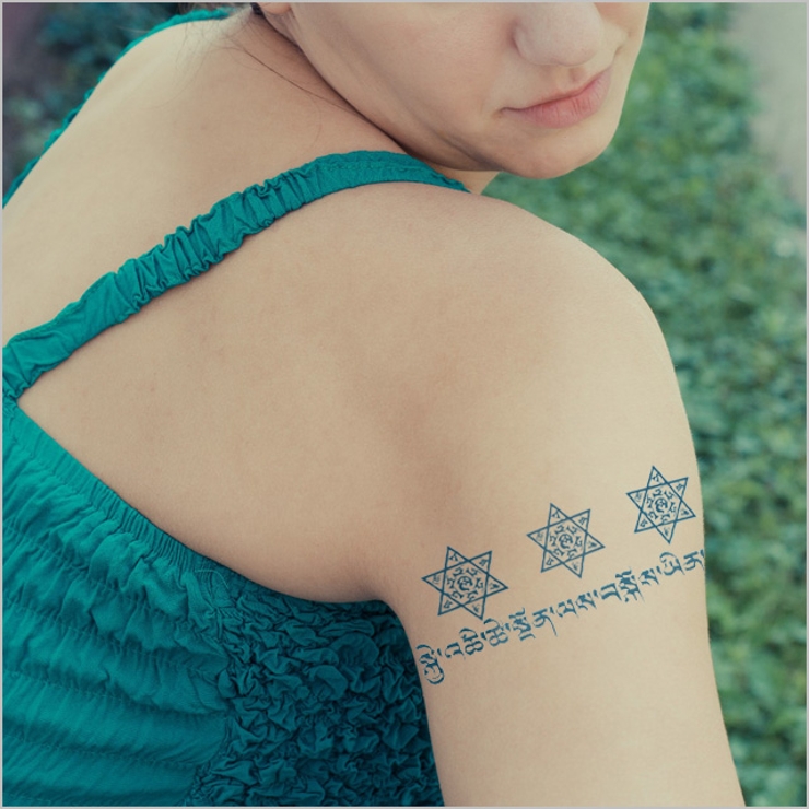 タトゥーシール 2枚セット トライバルワード＆ヘキサグラム | ピアス専門店HOMESLICEPRODUCTIONS | 詳細画像3 