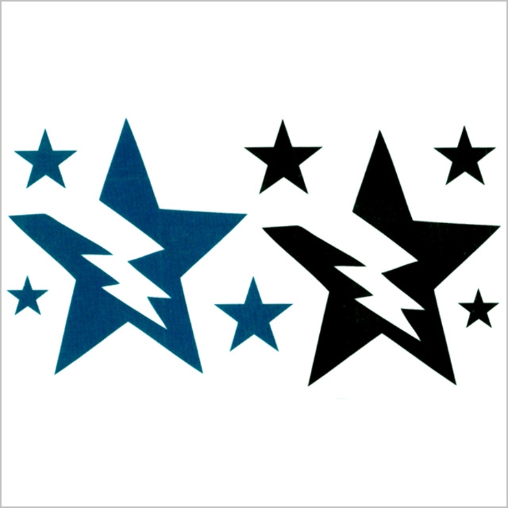 タトゥーシール 2枚セット サンダーボルトスター星雷カミナリ | ピアス専門店HOMESLICEPRODUCTIONS | 詳細画像2 