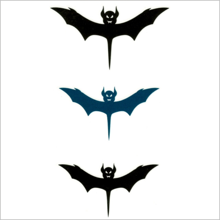 タトゥーシール 2枚セット ドラキュラバットこうもりコウモリ動物アニマル | ピアス専門店HOMESLICEPRODUCTIONS | 詳細画像2 