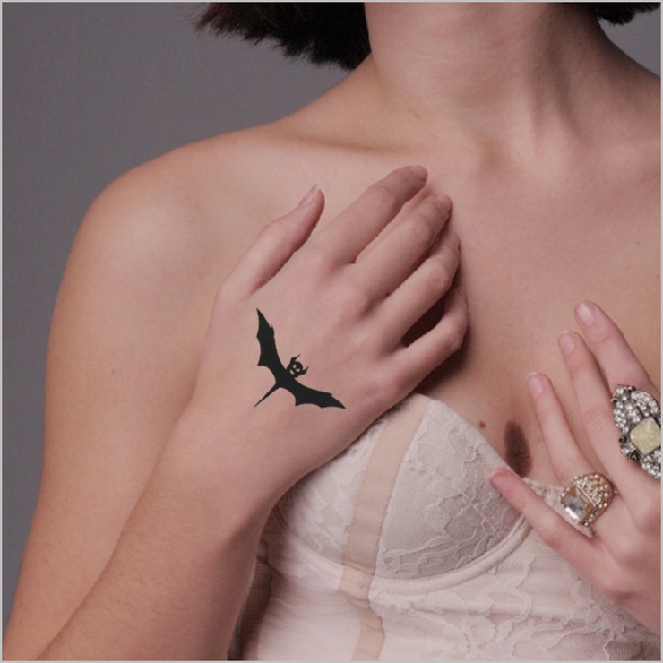 タトゥーシール 2枚セット ドラキュラバットこうもりコウモリ動物アニマル | ピアス専門店HOMESLICEPRODUCTIONS | 詳細画像3 