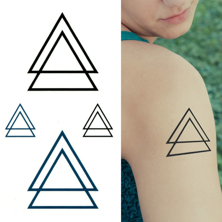 タトゥーシール 2枚セット トライアングルダブル | ピアス専門店HOMESLICEPRODUCTIONS | 詳細画像1 