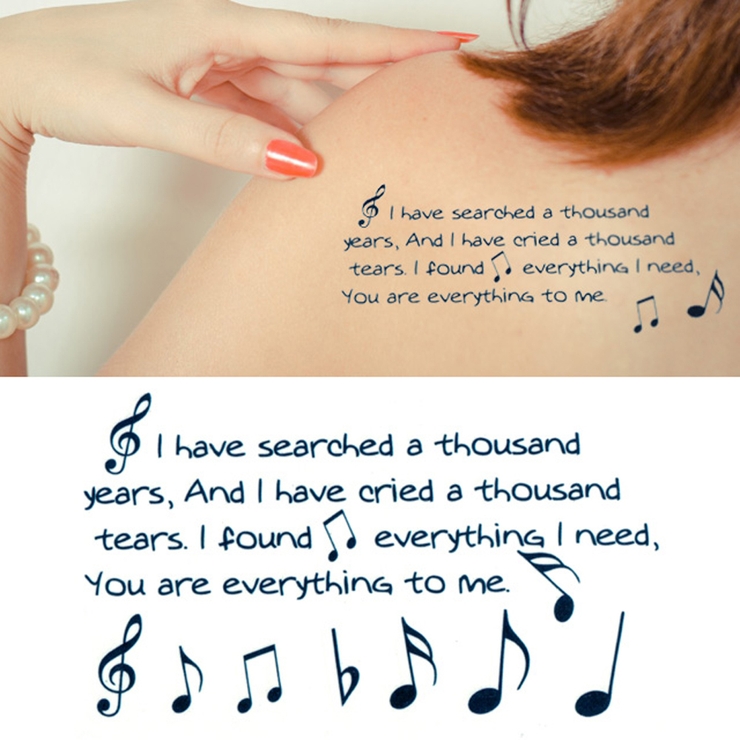 タトゥーシール 2枚セット エンジョイミュージック | ピアス専門店HOMESLICEPRODUCTIONS | 詳細画像1 