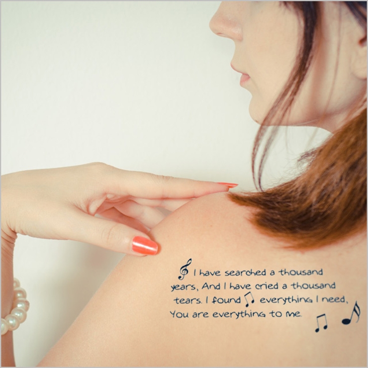 タトゥーシール 2枚セット エンジョイミュージック | ピアス専門店HOMESLICEPRODUCTIONS | 詳細画像3 