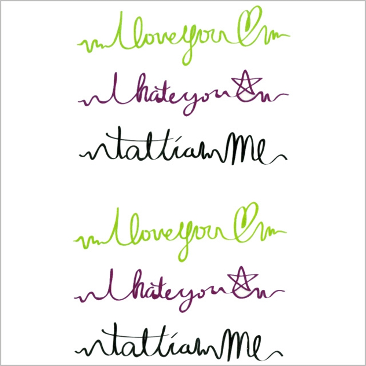 タトゥーシール 2枚セット love | ピアス専門店HOMESLICEPRODUCTIONS | 詳細画像2 