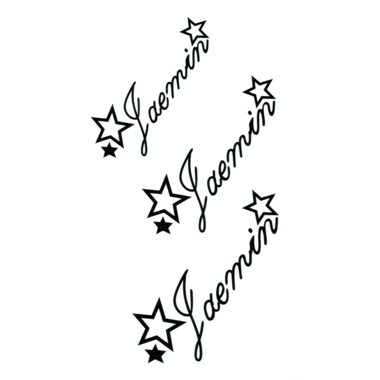 タトゥーシール 2枚セットダブル＆ワンスターネーム【ボディーシール TATTOO | ピアス専門店HOMESLICEPRODUCTIONS | 詳細画像2 