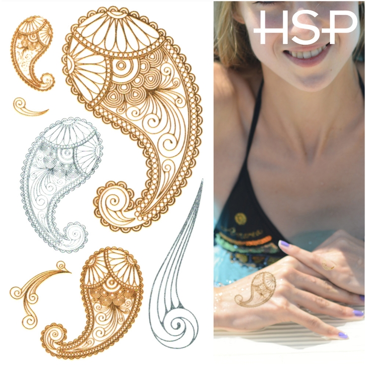 タトゥーシール ゴールド＆シルバー 2枚セット | ピアス専門店HOMESLICEPRODUCTIONS | 詳細画像1 