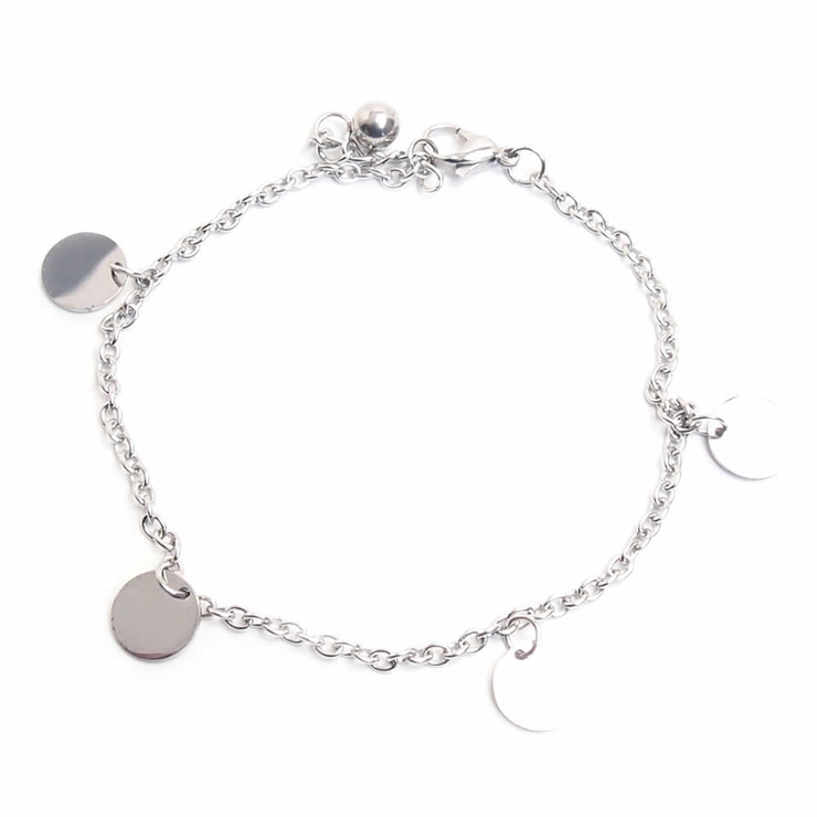 316Lサージカルステンレス ラウンドチャーム アンクレット | ピアス専門店HOMESLICEPRODUCTIONS | 詳細画像1 