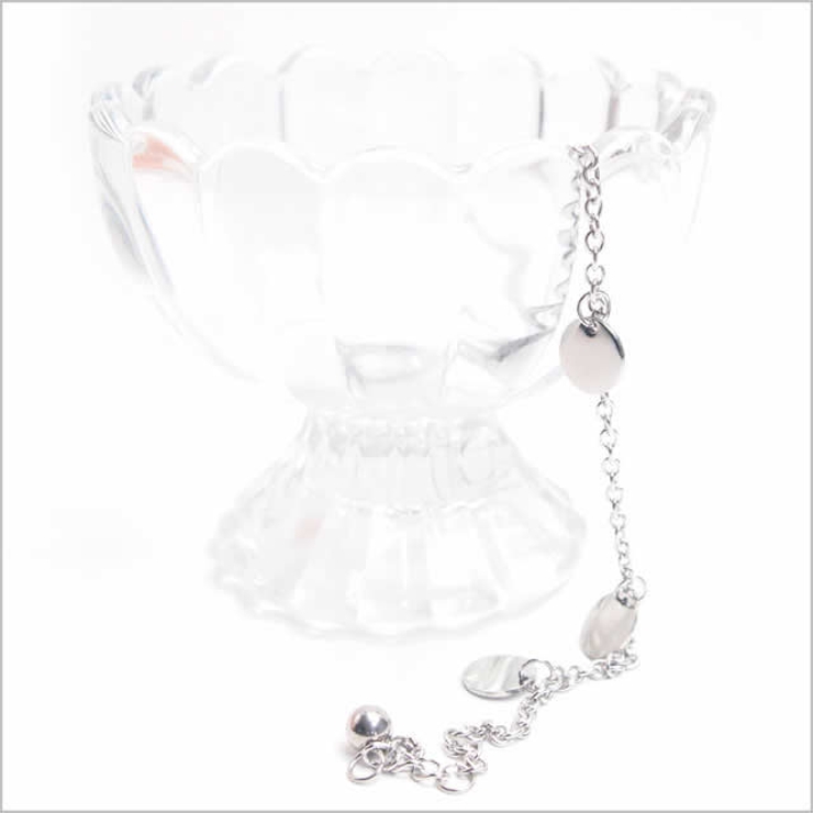 316Lサージカルステンレス ラウンドチャーム アンクレット | ピアス専門店HOMESLICEPRODUCTIONS | 詳細画像3 