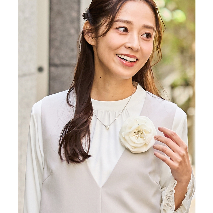 アイボリー | コサージュ ネックレス アクセサリー | Honeys