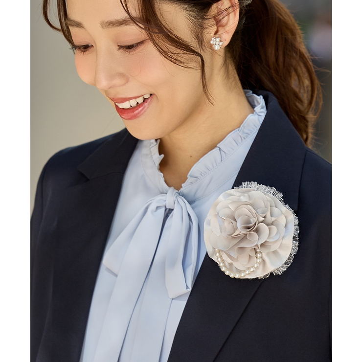 ライトグレー | コサージュ イヤリング アクセサリー | Honeys