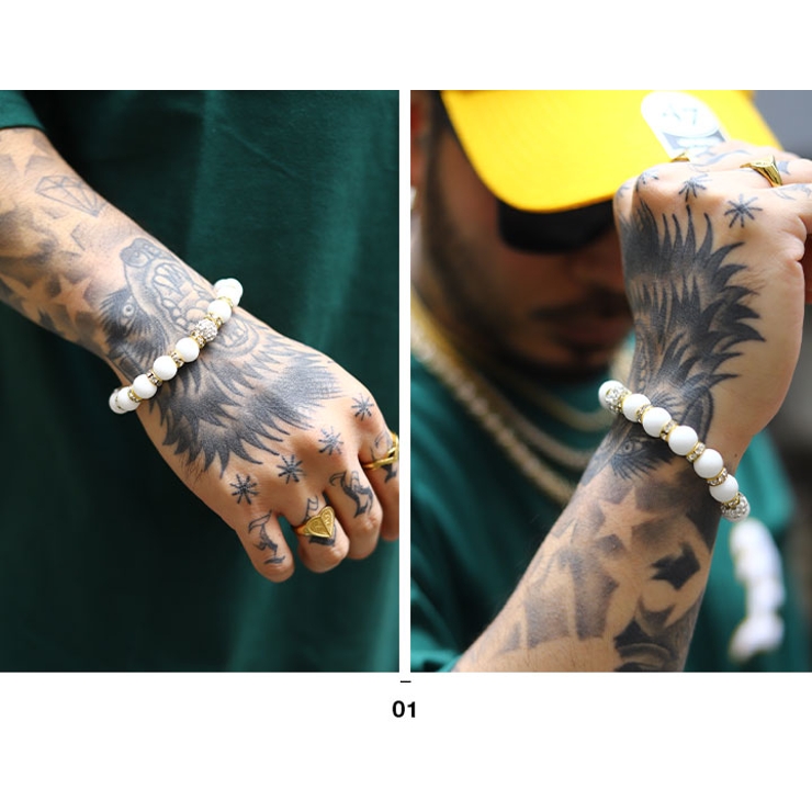 ブレスレットACE FLAG 数珠[品番：HKHM0006419]｜本格派大人のB系