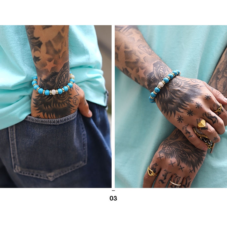 ブレスレットACE FLAG 数珠 | 本格派大人のB系  | 詳細画像5 