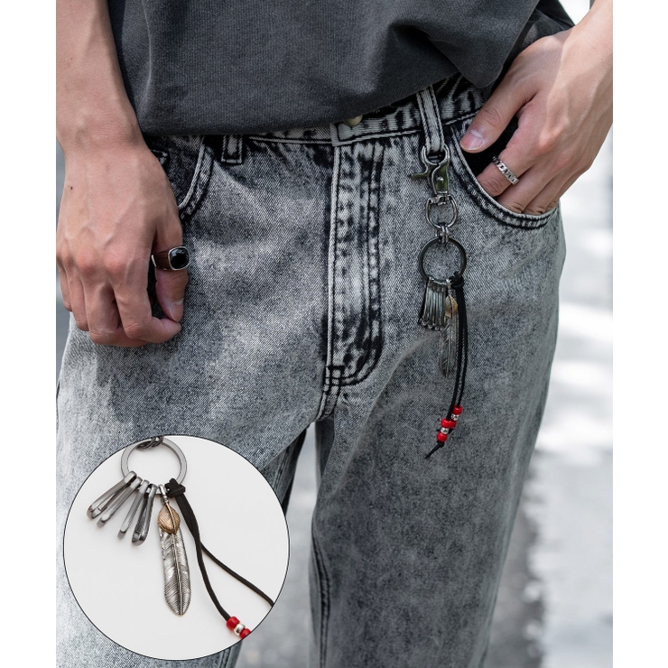 ブラックシルバー | キーホルダー メンズ カラビナ | improves