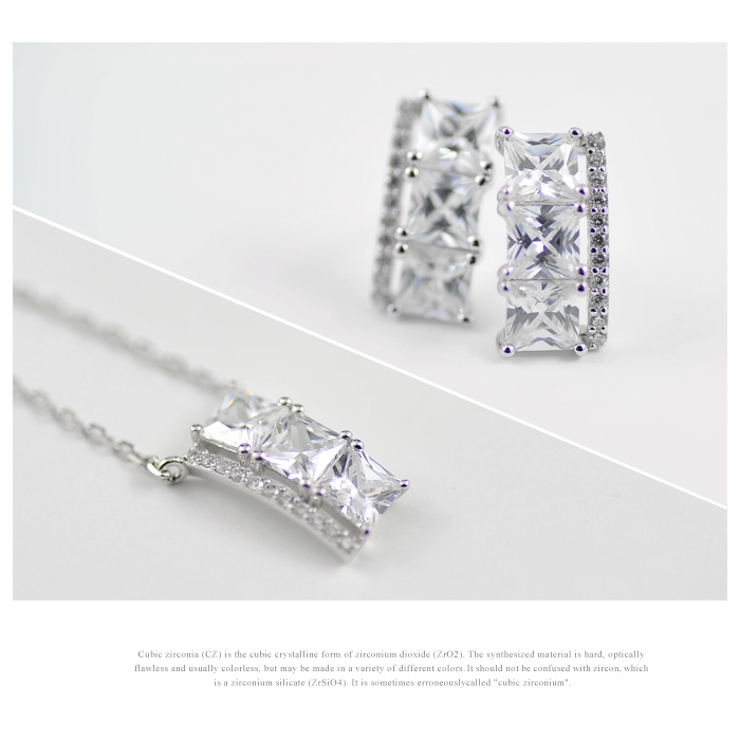【数量限定】ネックレスピアスセットスクエアシルバー925シンプルジュエリーレディスアクセサリー金属アレルギー女性大人プレゼントギフト人気かわいいおしゃれプラチナコーティング