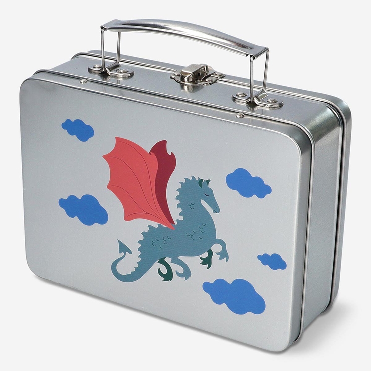 Lexi Deck イギリス製 ドラゴン シルバーカフリンクス & バッジ Lexi