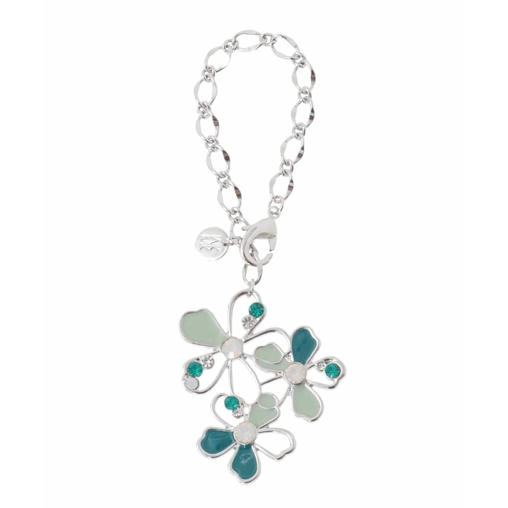 ライトグリーン | 透かしフラワーモチーフチャーム | MK MICHEL KLEIN BAG