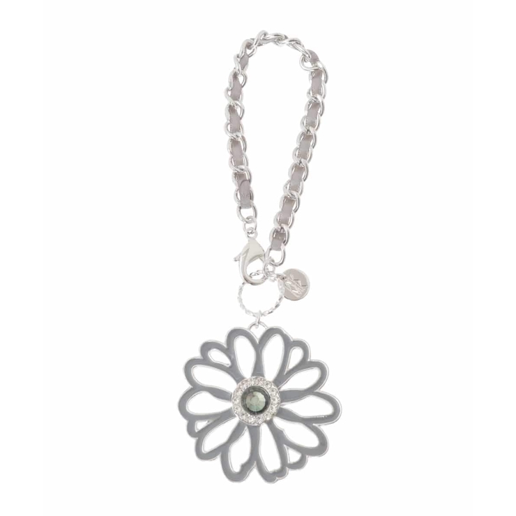 ダークグレー | BIGフラワーチェーンリボンチャーム | MK MICHEL KLEIN BAG