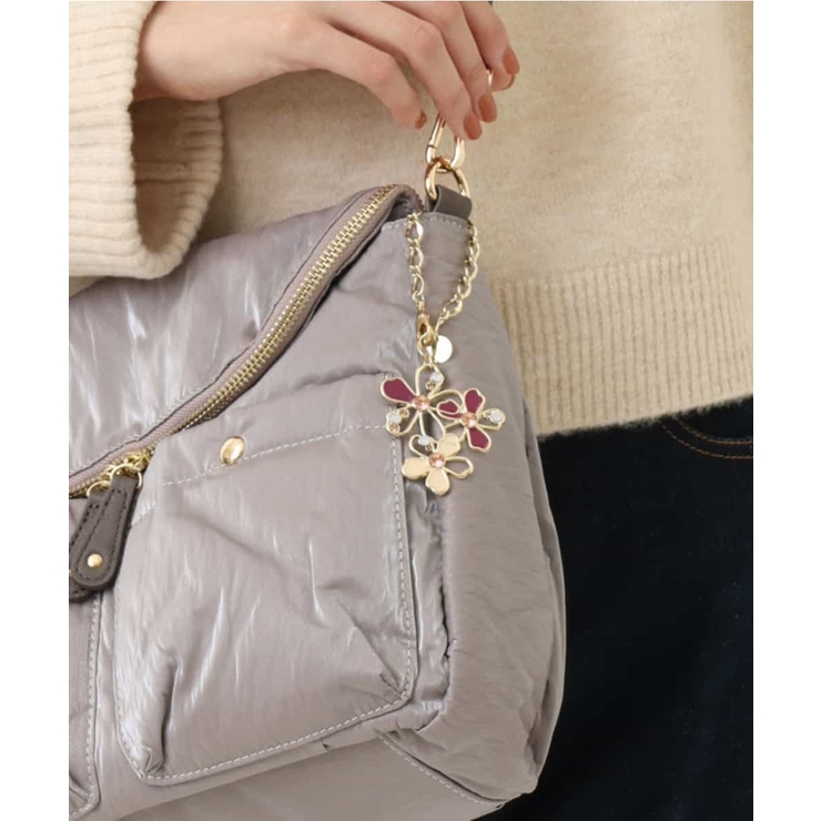 パープル | 透かしデザインフラワーチャーム | MK MICHEL KLEIN BAG