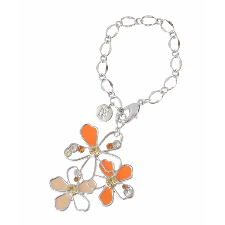 オレンジ | 透かしフラワーモチーフチャーム | MK MICHEL KLEIN BAG