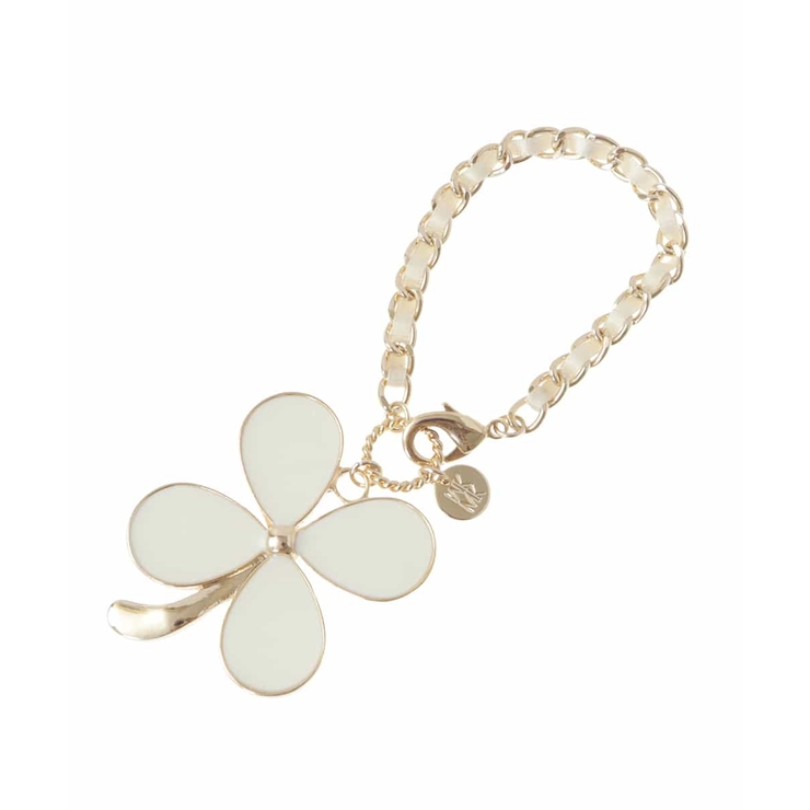 ホワイト | BIGクローバーデザインチャーム | MK MICHEL KLEIN BAG