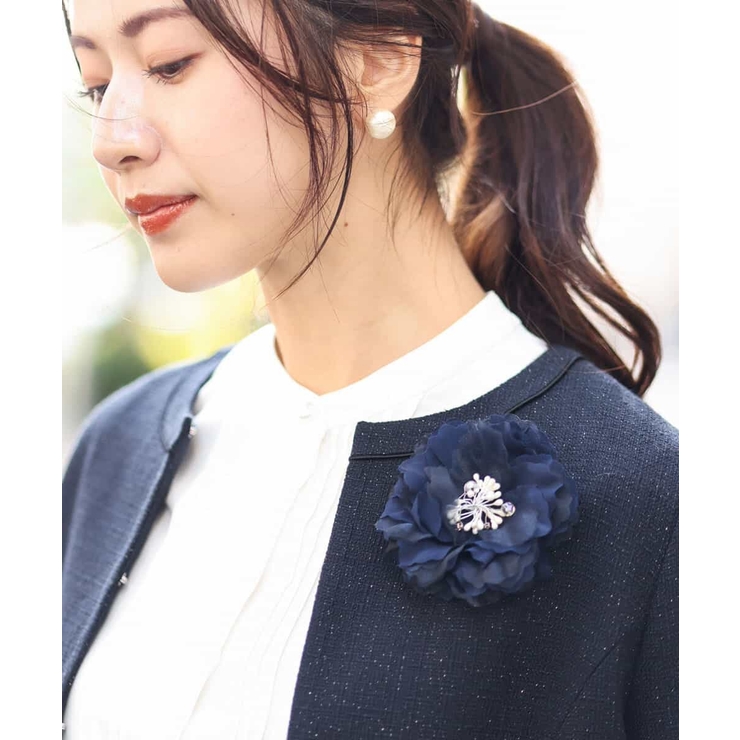 ネイビー | シフォンコサージュ | MK MICHEL KLEIN