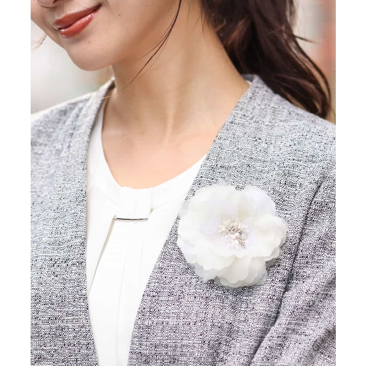 アイボリー | シフォンコサージュ | MK MICHEL KLEIN